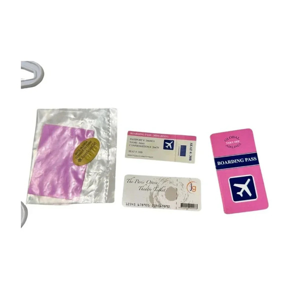 American Girl Shopping Bag Ticket Boarding Pass Hair Band Lot  14 Access… - Picture 6 of 9